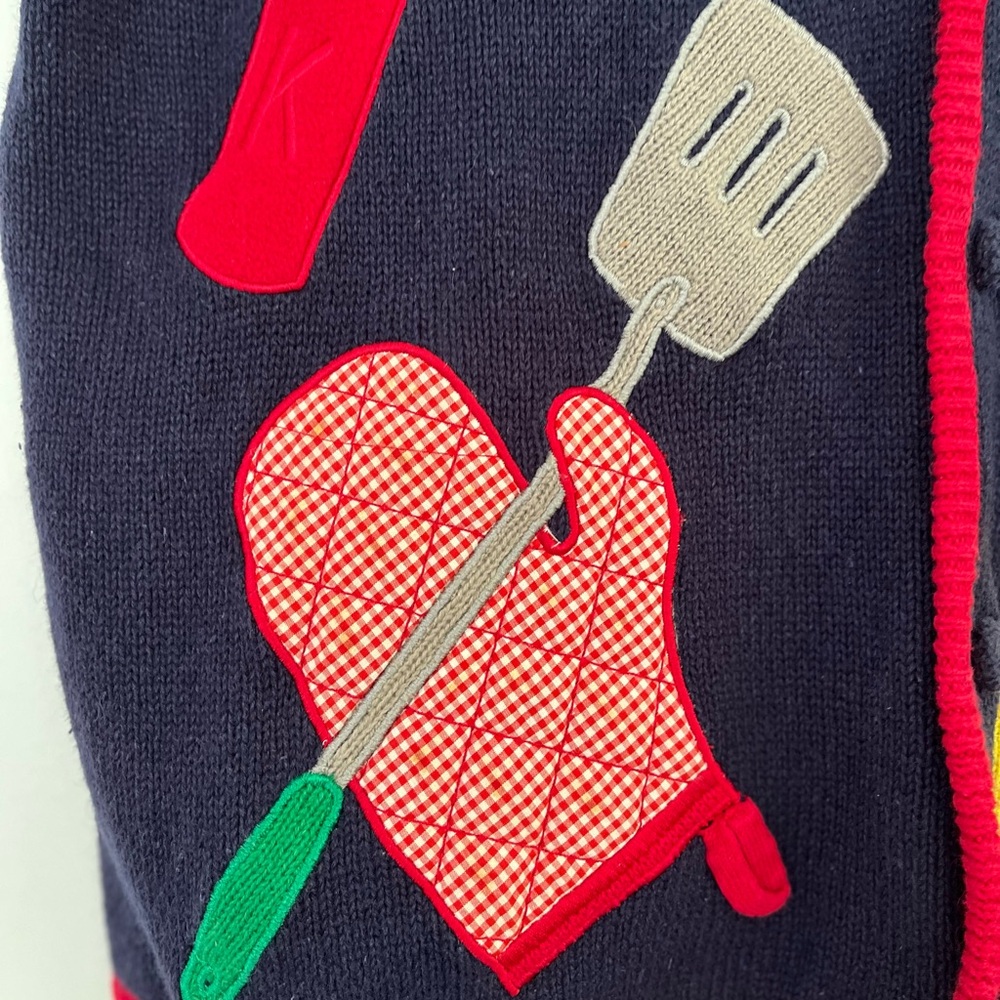 Vintage Mandal Bay 1980’s Sweater Vest Summer Cook Out Grilling Bbq Picnic Sz XL - Picture 8 of 13